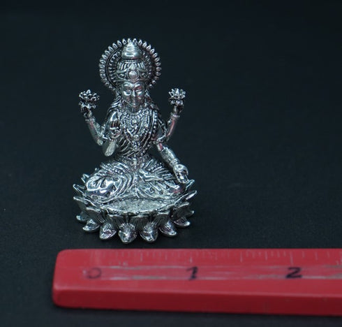 Pure Silver Antique Lotus Laxmi 93.57g By Mahita Collections