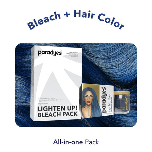 Paradyes Sapphire Navy + Lighten Up! Bleach Pack