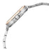Titan Slim Square Quartz Analog with Date Silver Dial With Two Toned Color Strap Watch