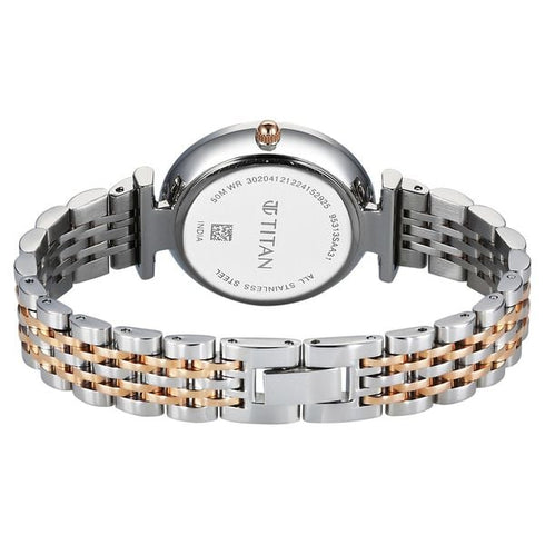 Titan Workmode Quartz Analog Silver Dial Metal Strap watch For Women