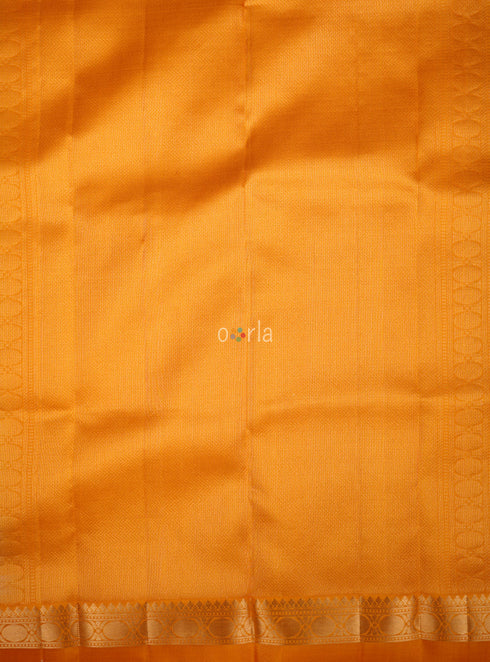 Prakruthi Vivaha Golden Sunset Kanchi Border Handloom Soft Silk Saree