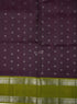 Prakruthi Mughizh Grape & Tea Green Kanchi Border Handloom Soft Silk Saree