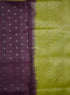 Prakruthi Mughizh Grape & Tea Green Kanchi Border Handloom Soft Silk Saree