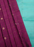 Prakruthi Mughizh Rich Mulberry & Blue Checks Bhutta Handloom Soft Silk Saree