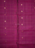 Prakruthi Mughizh Rich Mulberry & Blue Checks Bhutta Handloom Soft Silk Saree