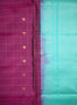 Prakruthi Mughizh Rich Mulberry & Blue Checks Bhutta Handloom Soft Silk Saree