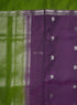 Prakruthi Mughizh Grape & Valley Green Kanchi Border Handloom Soft Silk Saree