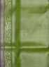Prakruthi Mughizh Grape & Valley Green Kanchi Border Handloom Soft Silk Saree