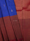 Prakruthi Ezhil Royal Blue & Maroon Long Border Handloom Soft Silk Saree