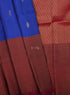 Prakruthi Ezhil Royal Blue & Maroon Long Border Handloom Soft Silk Saree