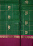 Prakruthi Mughizh Forest Green & Violet Kanchi Border Handloom Soft Silk Saree