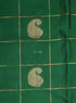 Prakruthi Mughizh Forest Green & Violet Kanchi Border Handloom Soft Silk Saree