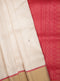 Prakruthi Swarnam Blush & Red Plain Fancy Handloom Soft Silk Saree