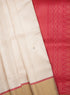 Prakruthi Swarnam Blush & Red Plain Fancy Handloom Soft Silk Saree