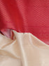Prakruthi Swarnam Blush & Red Plain Fancy Handloom Soft Silk Saree