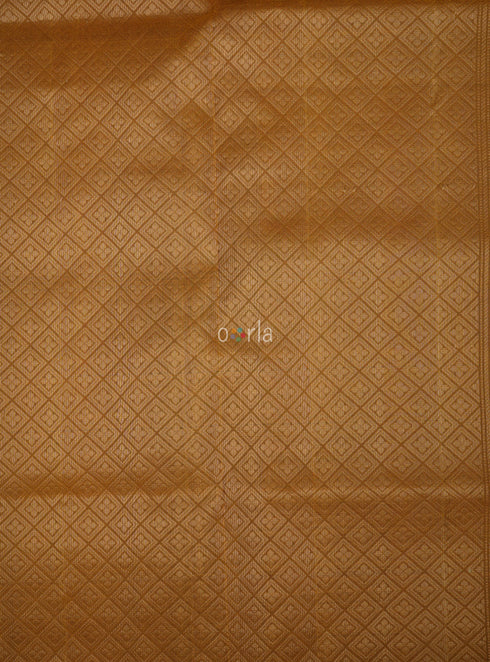 Prakruthi Vivaha Antique bronze & Blue Vaira Oosi Handloom Soft Silk Saree