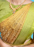 Prakruthi Vivaha Golden Sunset With Light Green Bridal Handloom Soft Silk Saree