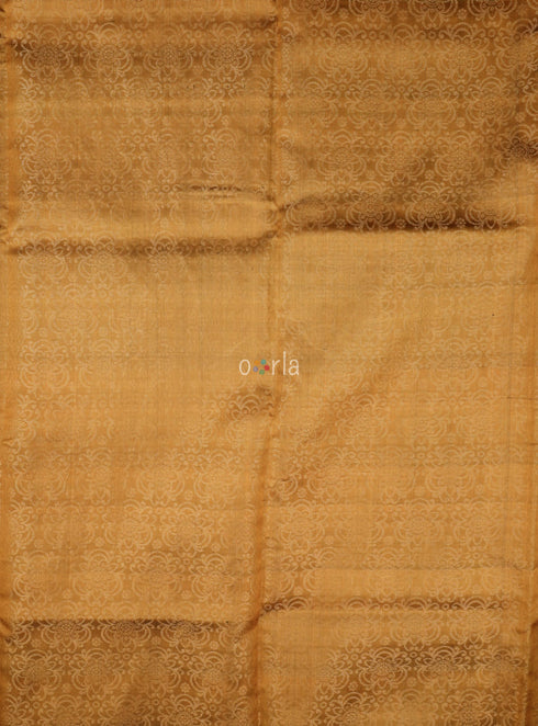 Prakruthi Vivaha Golden Sunset With Light Green Bridal Handloom Soft Silk Saree