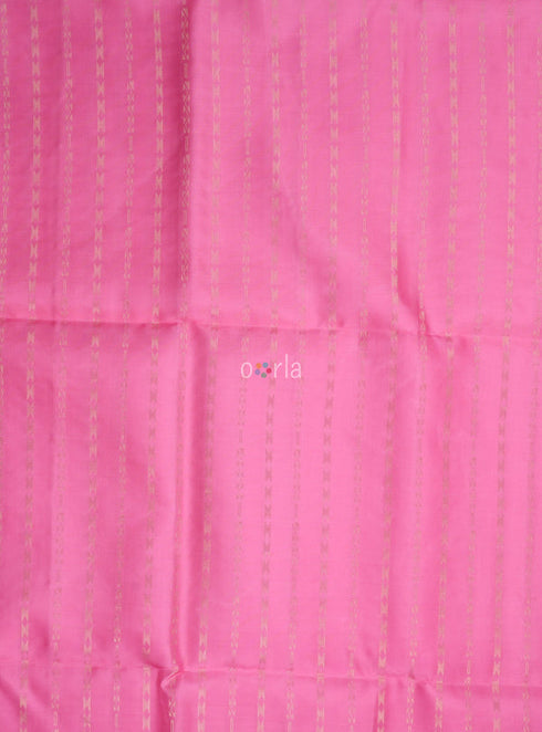Prakruthi Swarnam Baby Pink Fancy Handloom Soft Silk Saree