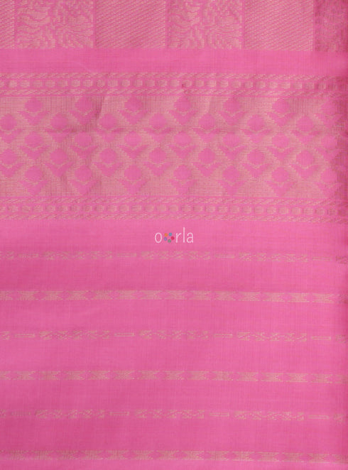 Prakruthi Swarnam Baby Pink Fancy Handloom Soft Silk Saree