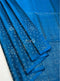 Prakruthi Ezhil Dreamy Blue Pure Silver Zari with Sleeve Work Handloom Soft Silk Saree