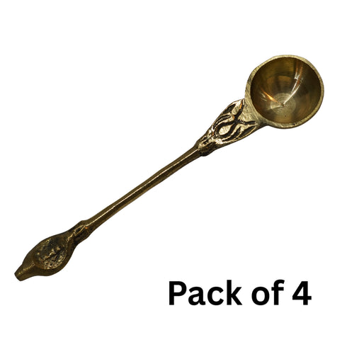 Brass Achmani Pooja Spoon Set of 4