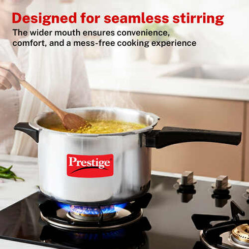 Prestige Popular Virgin Aluminium Precision Weight Valve Pressure Cooker 7.5 L Silver