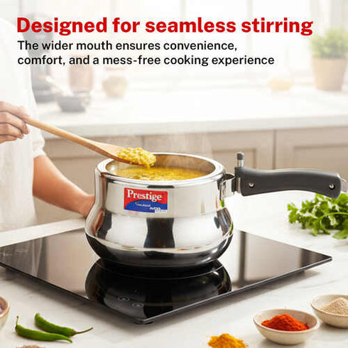 Prestige 3.5 Litre Stainless Steel Nakshatra Alpha Svachh Inner Lid Pressure Cooker 3.5 L