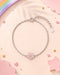 Meera Jaipur Pink Flora Silver Bracelet