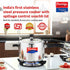 Prestige Nakshatra Alpha Svachh Stainless Steel Spillage Control Pressure Cooker 5 L Silver