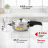 Prestige 4 Litre Stainless Steel Deluxe Alpha Svachh Outer Lid Senior Pressure Pan 4 L