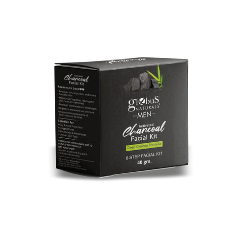 Globus Naturals Anti-Pollution Charcoal Men 6 Step Facial Kit