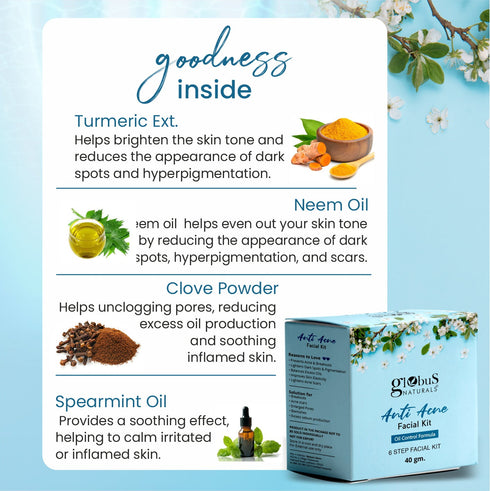 Globus Naturals Anti Acne 6 Step Facial Kit