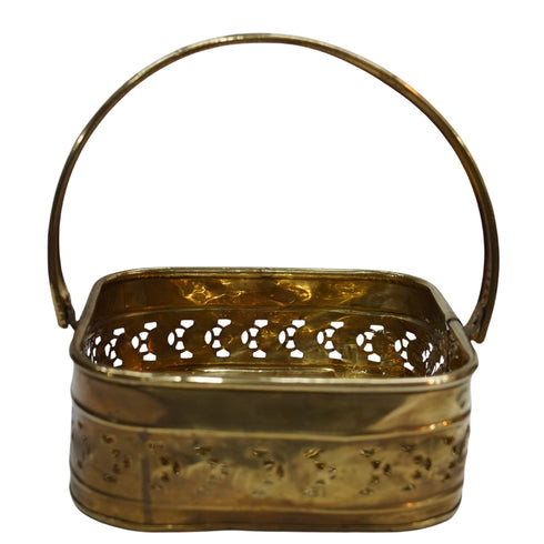 Brass Finish Flower Basket