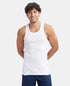 Jockey Super Combed Cotton Rib Round Neck with Racerback Gym Vest | White | Pack of 2