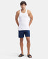 Jockey Super Combed Cotton Rib Round Neck with Racerback Gym Vest | White | Pack of 2