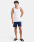 Jockey Super Combed Cotton Rib Round Neck with Racerback Gym Vest | White | Pack of 2