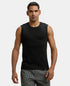 Jockey Super Combed Cotton Rib Solid Round Neck Muscle Vest | Black
