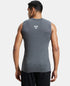 Jockey Super Combed Cotton Rib Solid Round Neck Muscle Vest | Black And Charcoal | Pack of 2