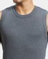 Jockey Super Combed Cotton Rib Solid Round Neck Muscle Vest | Black And Charcoal | Pack of 2