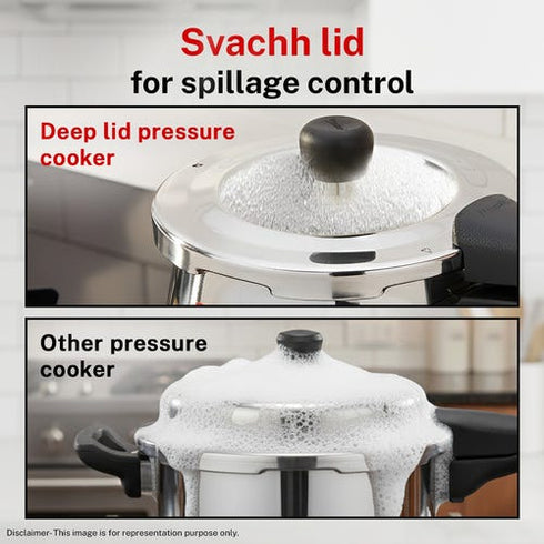 Prestige Deluxe Alpha Svachh Stainless Steel Spillage Control Junior Handi 4 L