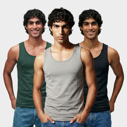 Bummer 100% Cotton Men's Vest - 3 Pack