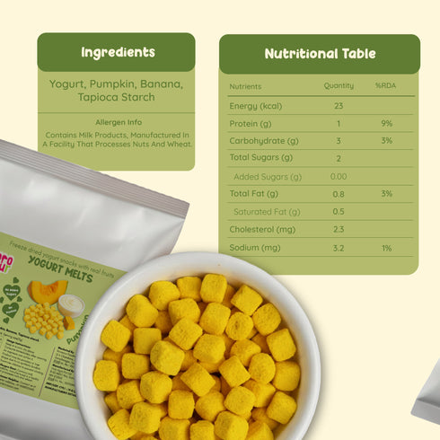 Rorosaur Pumpkin Yogurt Melts