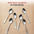 Vinod Aero Stainless Steel Baby Spoon Set of 12 Piece Heavy Gauge Steel Mirror Finish Rust Free Tough Strong and Durable