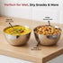 Vinod Stainless Steel Two Tone Bowl Set of 6 Pieces 200 ml Highest Grade Steel Tough and Strong Rust Free and Dishwasher Safe