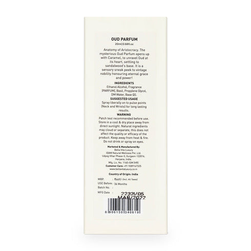 Bella Vita OUD Unisex Perfume