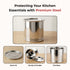 Vinod Stainless Steel Pawali 12.5 Litre with Highest Grade Steel Rust Free Easy to Clean Easy Storage of Pulses and Grains No 12