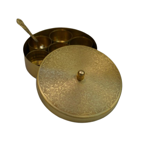 Traditional Brass Spice Box 347g