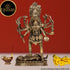 Tamas Brass Handcrafted Mahakali Kalika Maa Statue / Idol with Antique Finish ( Golden) (Pack of 1)