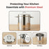 Vinod Stainless Steel Heavy Gauge Ration Dabba with Lid and Side Handle 17 Litre No 14 Highest Grade Steel Mirror Finish and Rust Free